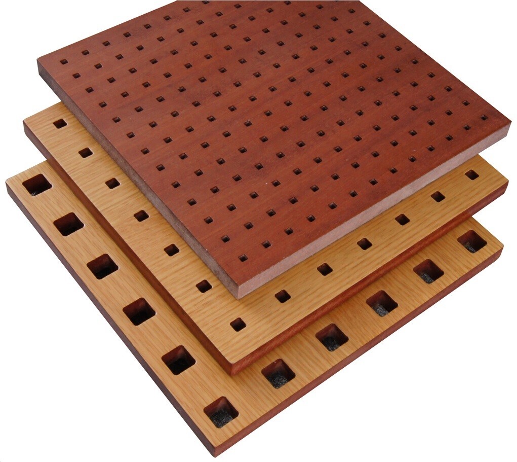 Wholesale Fire Resistant Perforated Wood Acoustic Panels Thickness 18mm / 15mm from china suppliers