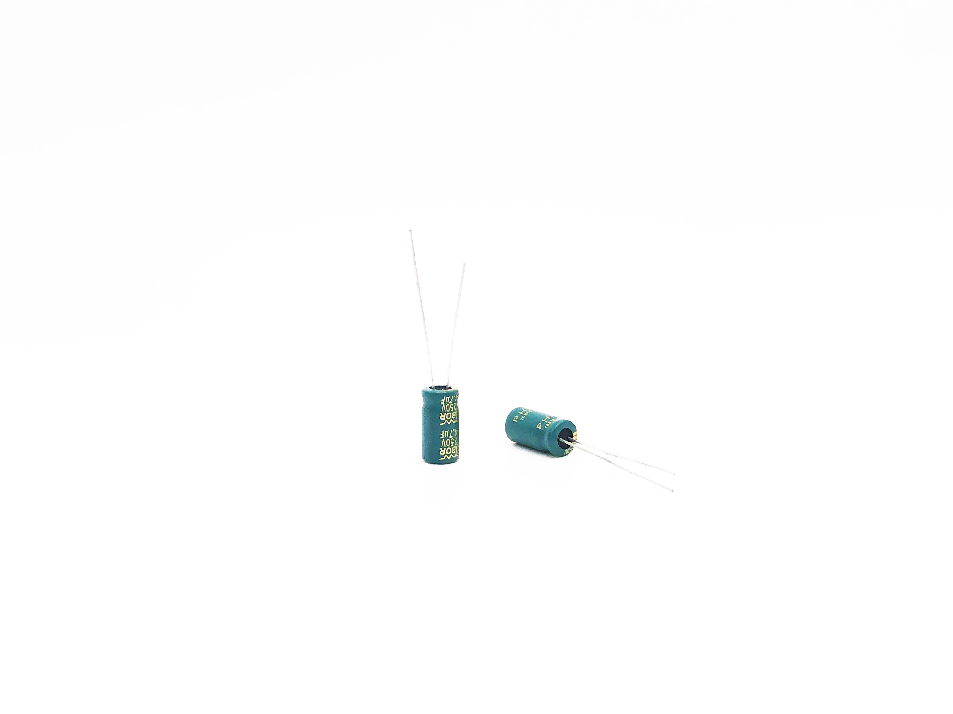 Wholesale 6.3x12MM Radial Electrolytic Capacitor 4.7UF 250V Low ESR 5000 Hours Load Life from china suppliers