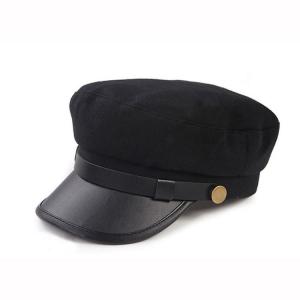 Wholesale Plain Military Peaked Cap / Short Brim Military Cap 56-60cm Size Eco Friendly from china suppliers
