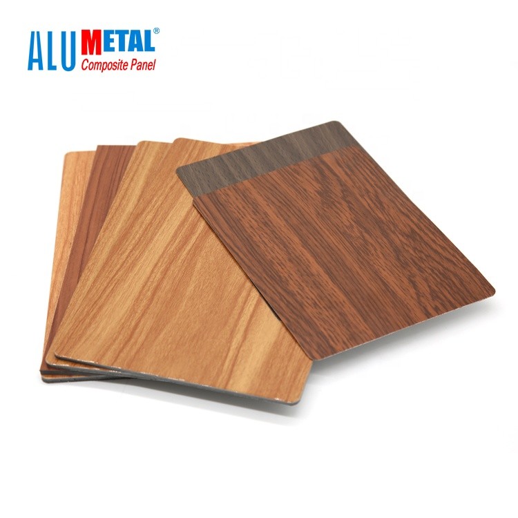 Wholesale 3mm Wooden Aluminum Composite Panel  PE 0.3mm ACP Sheet Fireproof 3D Gloss from china suppliers