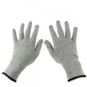 Wholesale Grey Carbon Fibre 40D Silver Conductive  Gloves from china suppliers