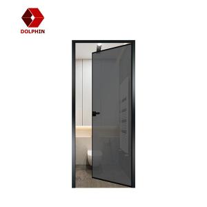 Wholesale Exterior Aluminum Casement Door Double Swing Narrow Thin Aluminium Frame Door from china suppliers