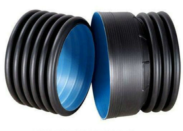 Wholesale 1.6Mpa Black Double Wall PE Pipe Fittings HDPE Light Weight from china suppliers