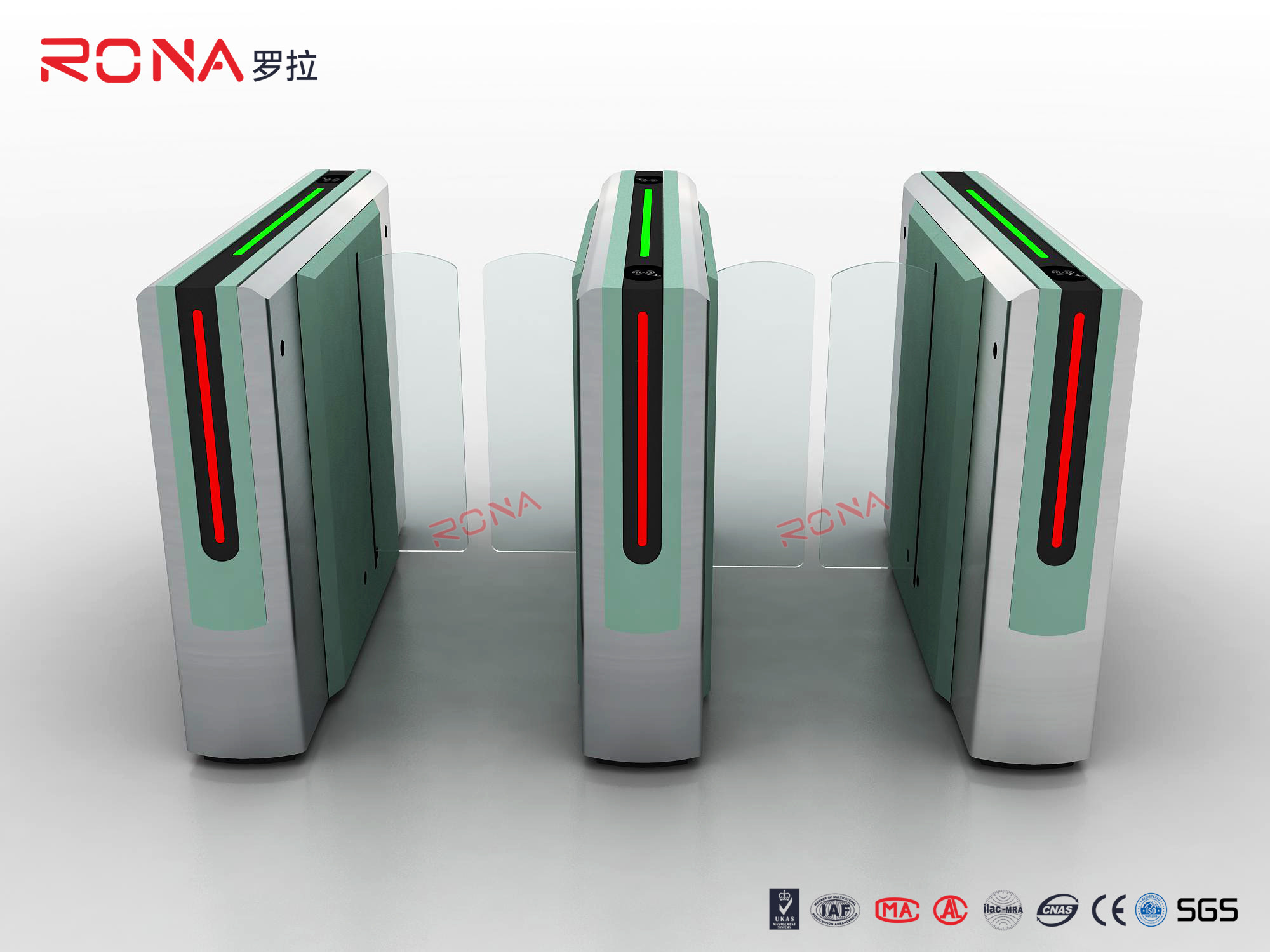 Wholesale 304 SS Sliding Barrier Gate Turnstile Card Swipe Fingerprint Security Entrance Machine from china suppliers