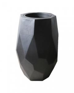 Wholesale Polygonal Black Flower Pot Artificial Flowers Grass Branches Decor from china suppliers