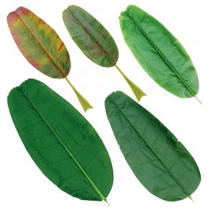 Wholesale Fire Retardant Artificial Banana Leaves Outdoor For Events Evergreen Colored Leaves from china suppliers