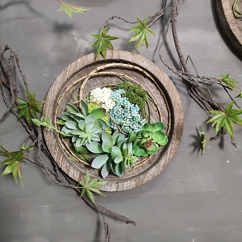 Wholesale Artificial Wall Hanging Plants Vertical Greening Creative Decoration Retro Pendant from china suppliers