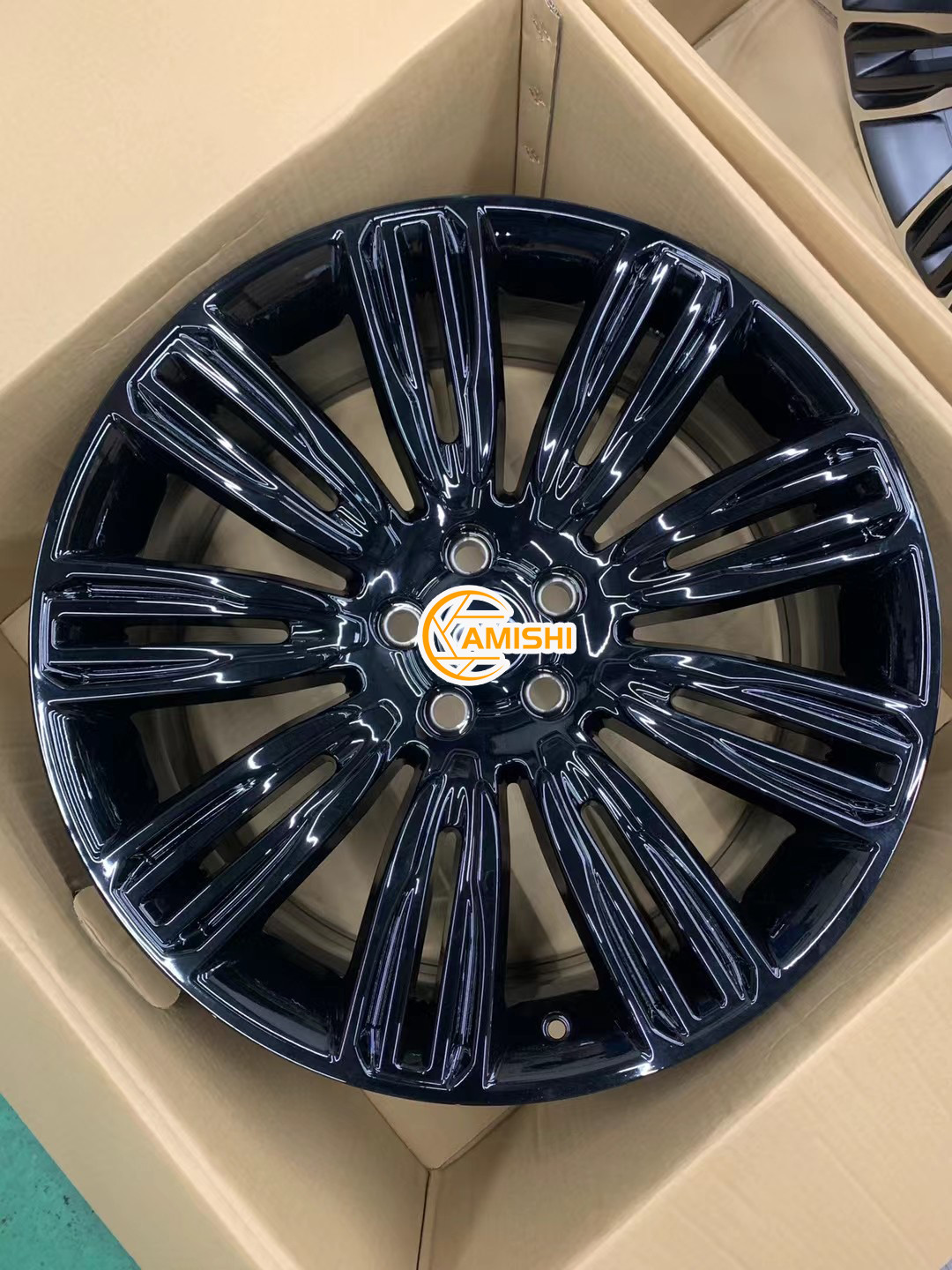 Wholesale 72.6 Hole Multi Spoke Alloy Wheels 9.5J 22 Inch Black Alloy Rims from china suppliers