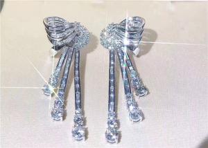 Wholesale High End Personalized  18K White Gold Diamond Earrings For Women from china suppliers