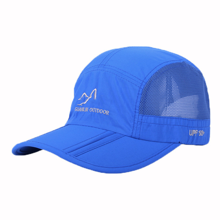 Wholesale Custom Foldable 5 Panel Camper Hat Stylish Curved Brim Cap 100% Polyester from china suppliers