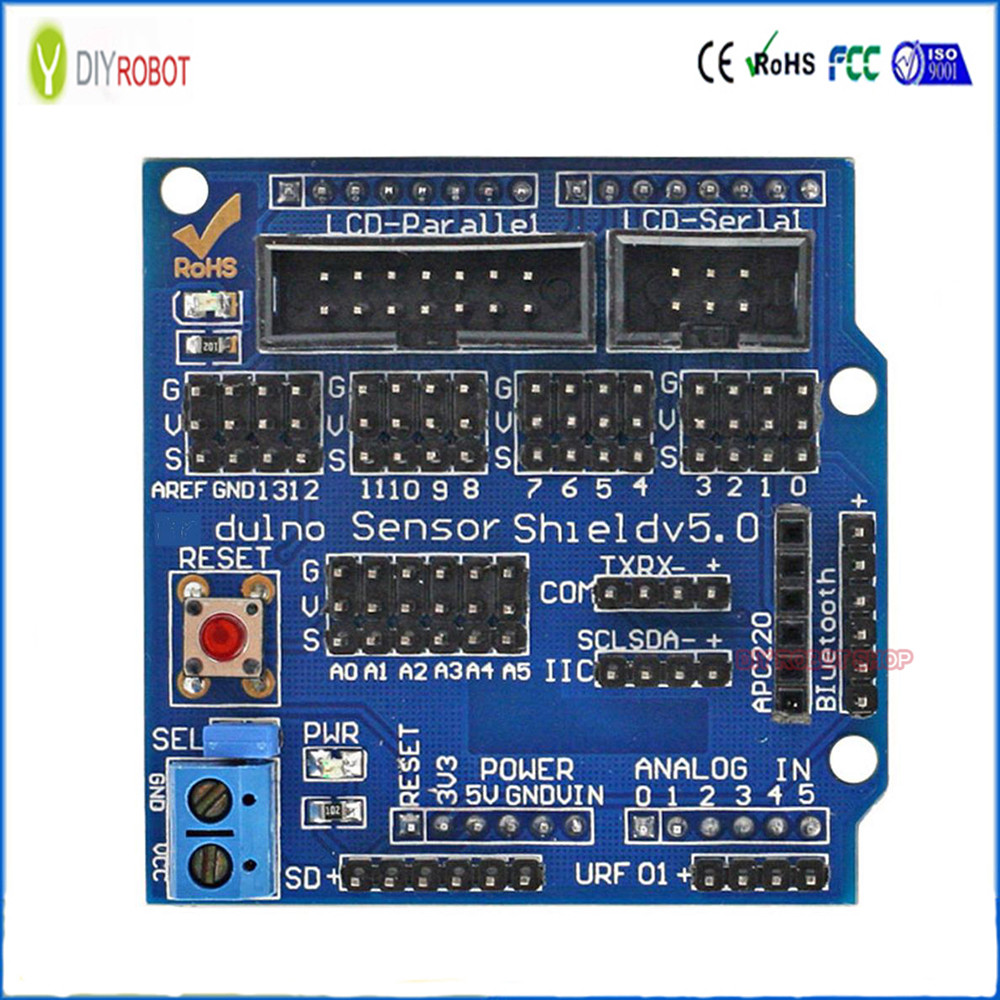 Wholesale IO Expansion Board Sensor Shield for Arduino V5.0 Electronic Building Blocks Robot Parts from china suppliers