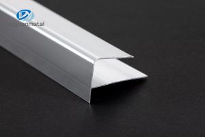 Wholesale 6463 Aluminum Stair Nosing Edge Trim F Shaped Mill Finished Anodized from china suppliers
