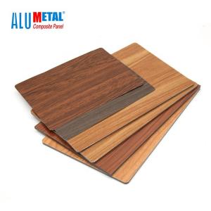 Wholesale 4mm 5800mm Wooden Aluminum Composite Panel Aluminium Partition Panel Sheet FEVE from china suppliers