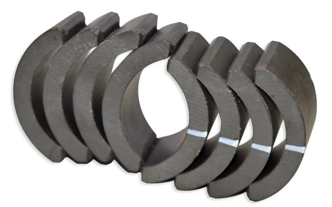 Industrial Sintered Ferrite Arc Magnet , Permanent Rare Earth Ferrite Magnet
