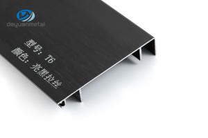 Wholesale Brushed Aluminium Skirting Trim 6063 Aluminium Floor Skirting Surface Treament Brushed Bright Black Color from china suppliers