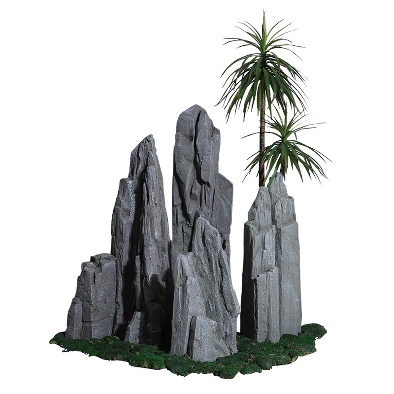 Wholesale Micro GRC Landscape Fiberglass Rough Rocky Stone Make Money Ornaments from china suppliers