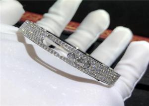 Wholesale Authentic 18K White Gold  Full Diamond Bracelet For Girlfriend / Wife from china suppliers