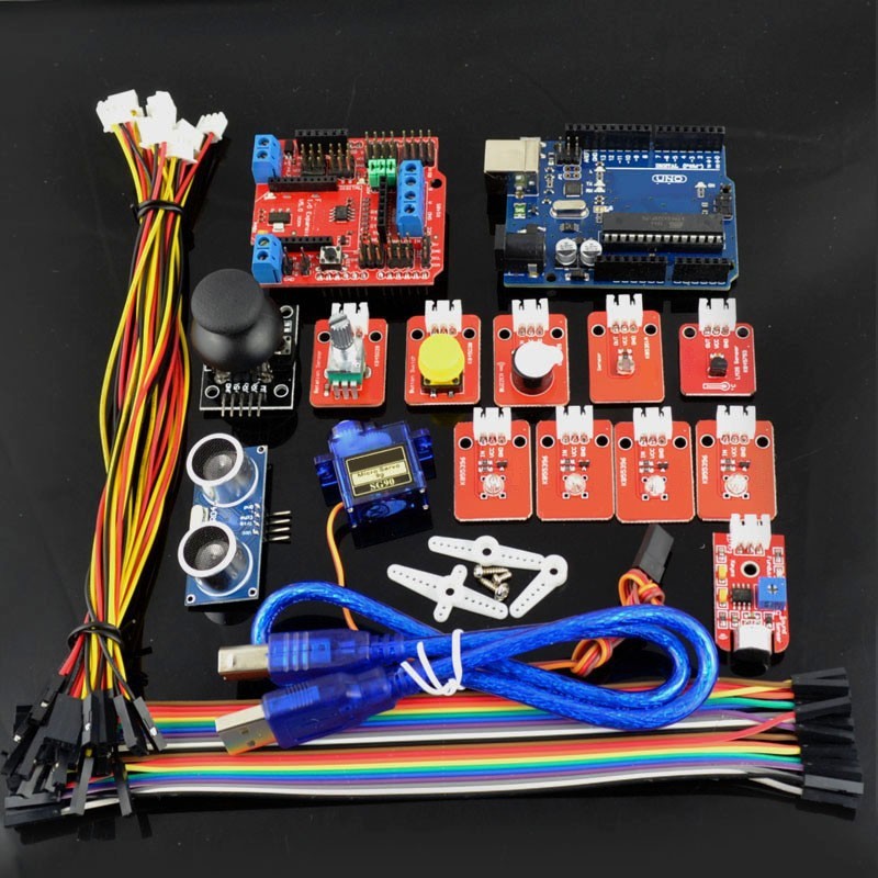 Wholesale Ardublock Graphical Programming Starter Kit for Arduino with Uno R3 9g Servo LED Module Zero Based Learning tool from china suppliers