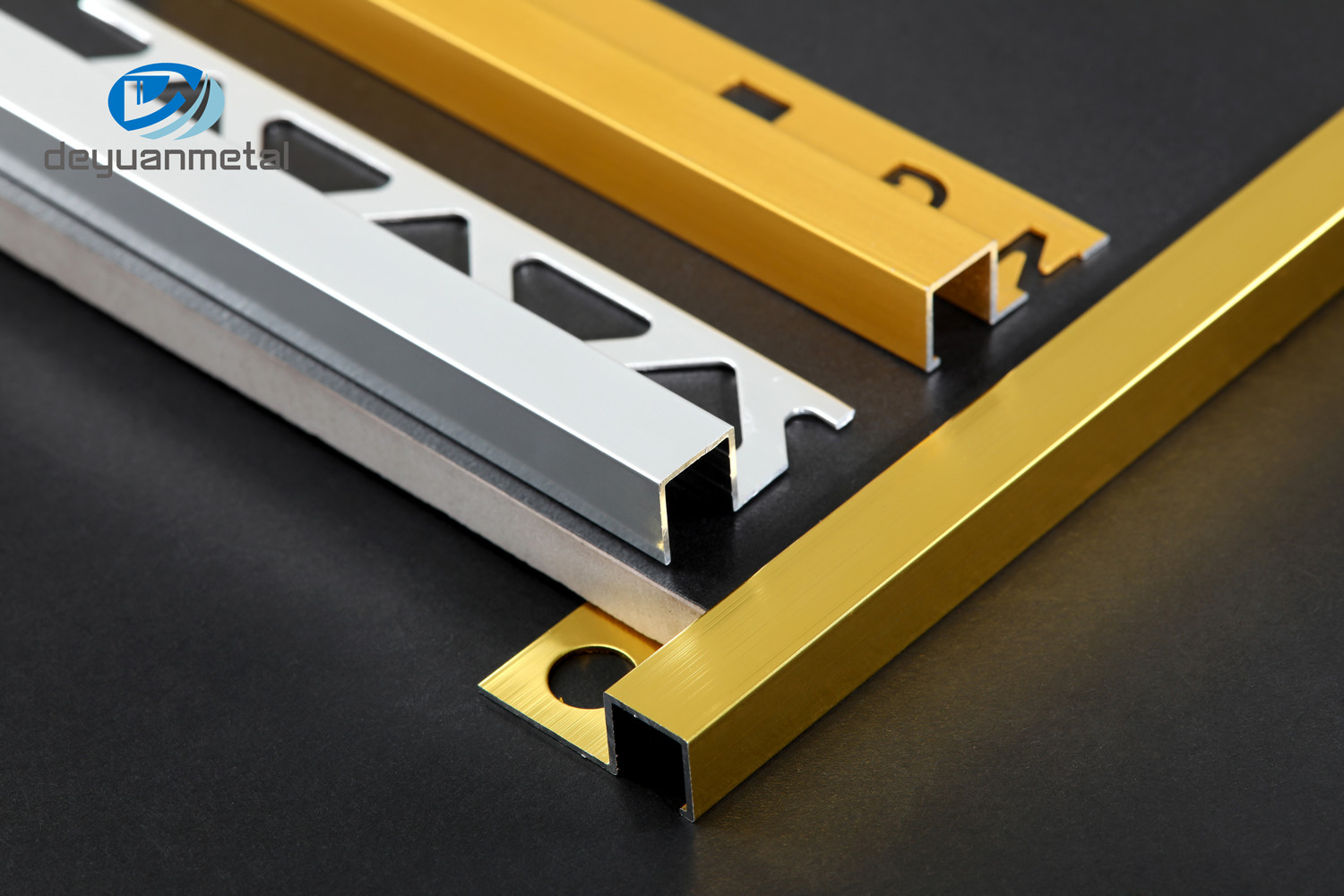 Wholesale Anodized Aluminium Edge Trim Profiles With Hole Punched 0.7-2mm Thickness from china suppliers