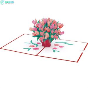 Valentine’s Day Love Tulips 3D Pop-up Card Love Pop-up Card