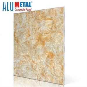 Wholesale Nacreous Crossbond Marble Aluminum Composite Panel 0.05mm 5800mm Anti Static from china suppliers