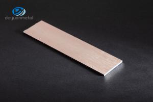 Wholesale 6063 Exterior Door Floor Trim Antirust GB Approved Flat Bar 4mm Rose Gold from china suppliers