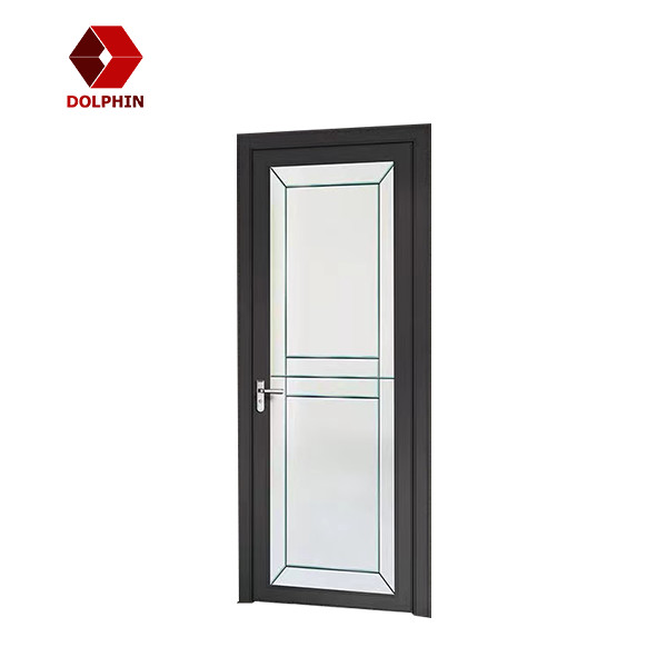 Wholesale Swing Aluminium Profile Door Toilet Bathroom Kitchen Customized Tempered Glass Casement Door from china suppliers