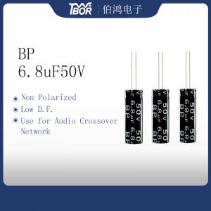 Wholesale BP 6.8uF50V Audio Amplifier Capacitor 25X25MM Radial Lead Electrolytic Capacitors from china suppliers