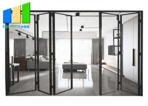 Wholesale Low - E Glass Accordion Balcony Custom Bi Fold Aluminum Glass Doors For Veranda from china suppliers