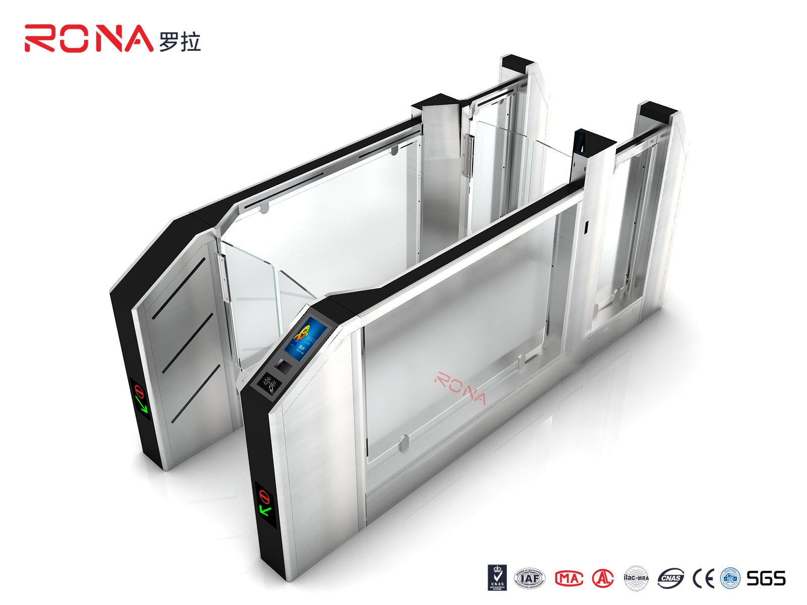 Wholesale Adjustable Lane Speed Gate Turnstile High Passing Efficiency For Airport Access Control from china suppliers