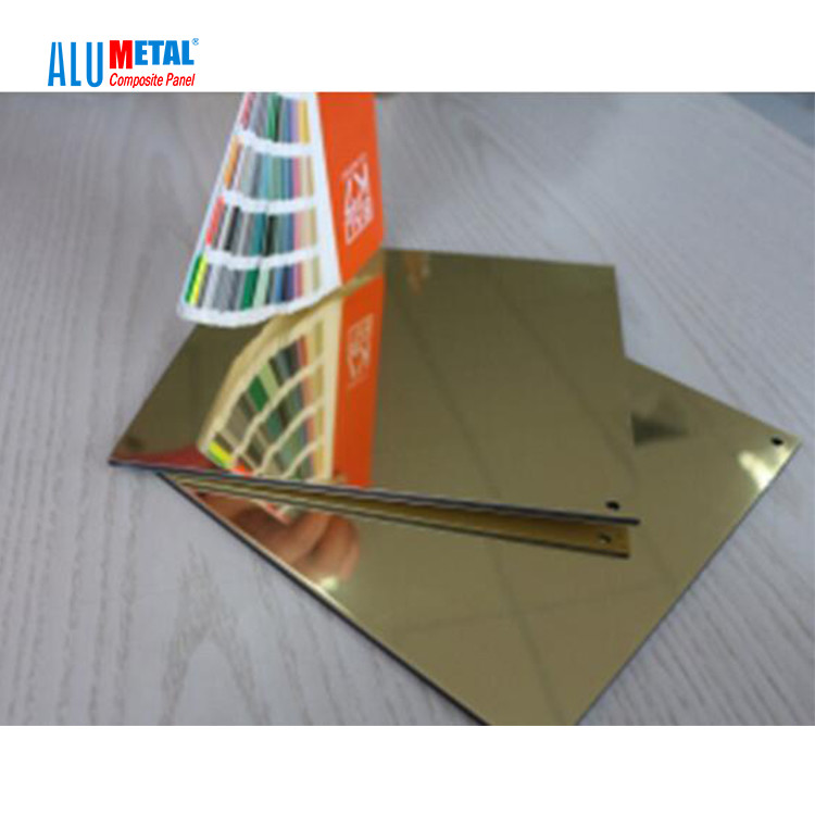 Wholesale Golden Mirror Aluminum Composite Panel 2440mm ACM Ldpe Core Internal Wall from china suppliers