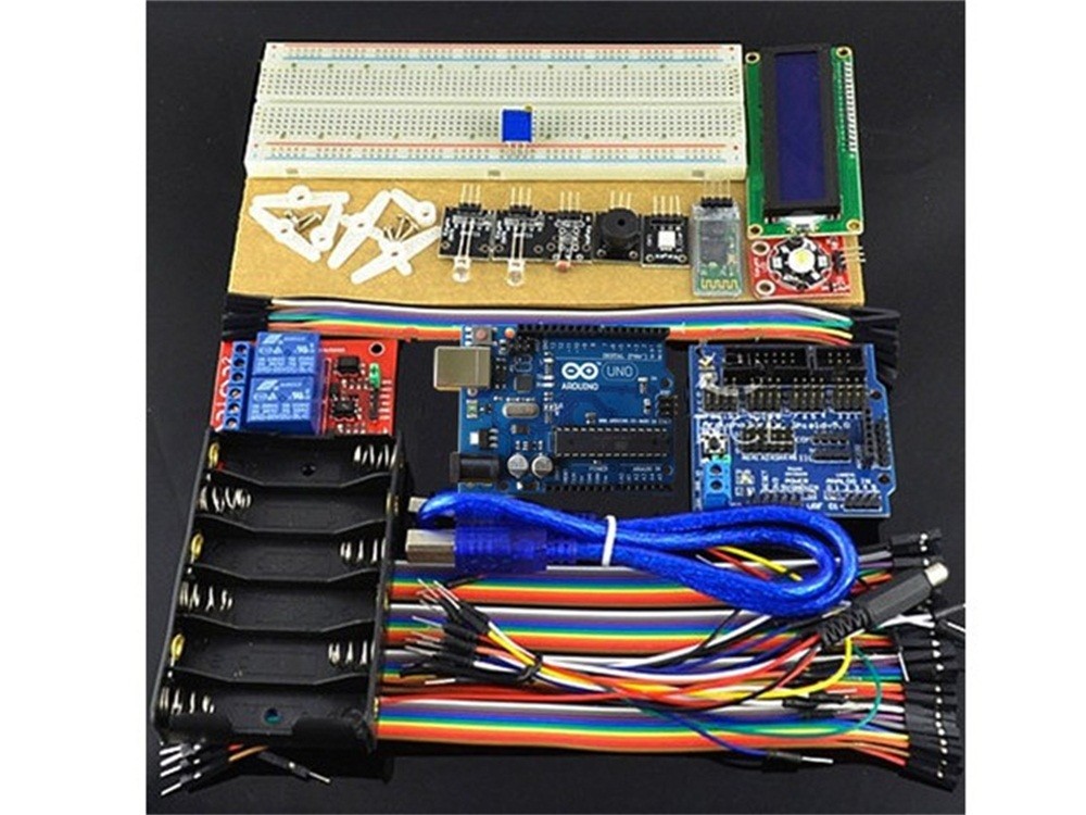 Wholesale UNO R3 Starter Kit for Arduino Android Smart Home Learning Kits with 1206 LCD Relay Module Servo from china suppliers