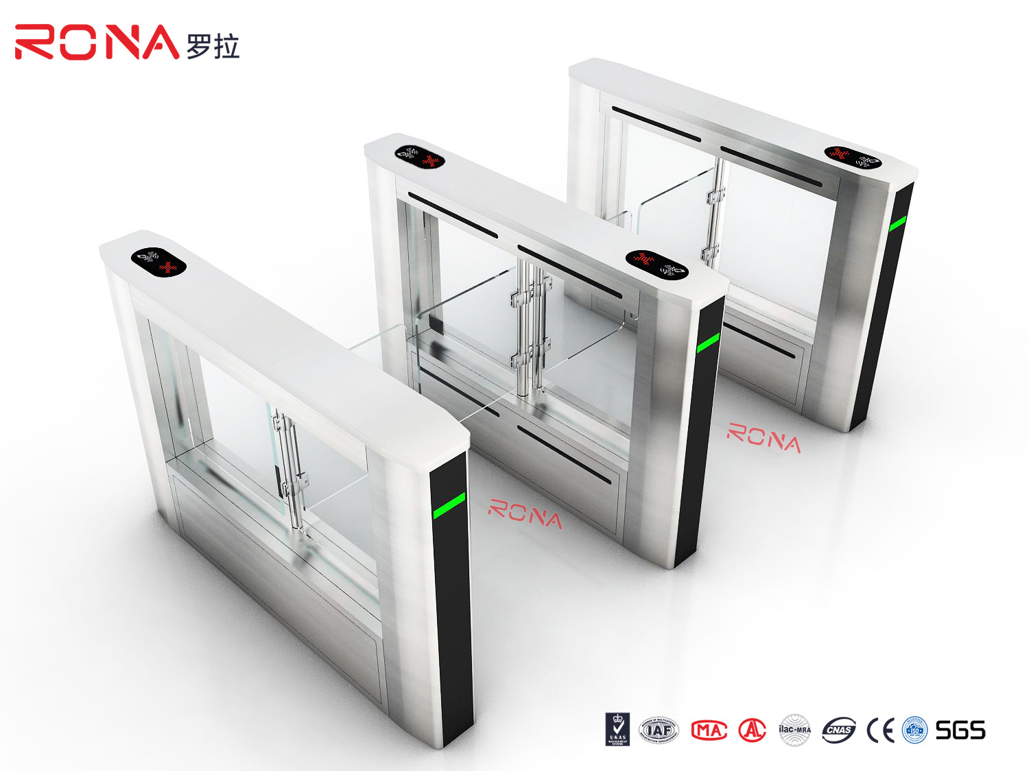 Wholesale Dual Direction Control Swing Gate Turnstile Pedestrian Access 10 Pairs Servo Motor from china suppliers