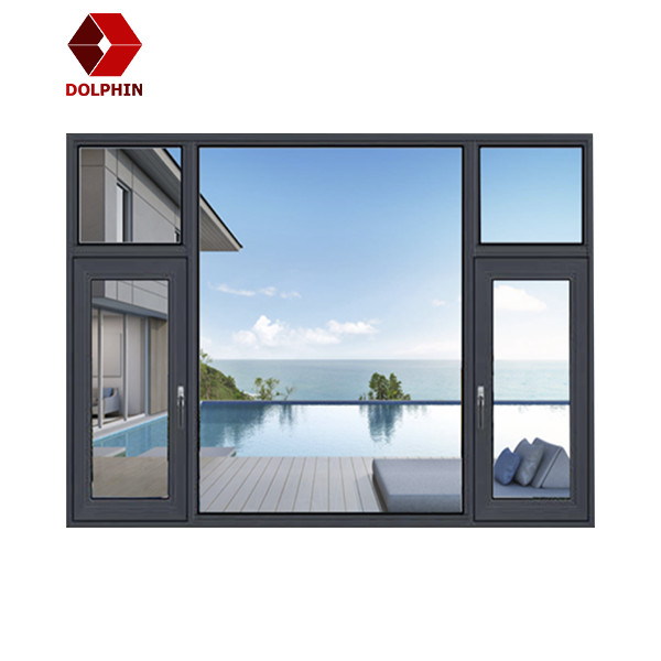 Wholesale 6063 Aluminum Casement Window Double Glazed Brown Color Insulation from china suppliers