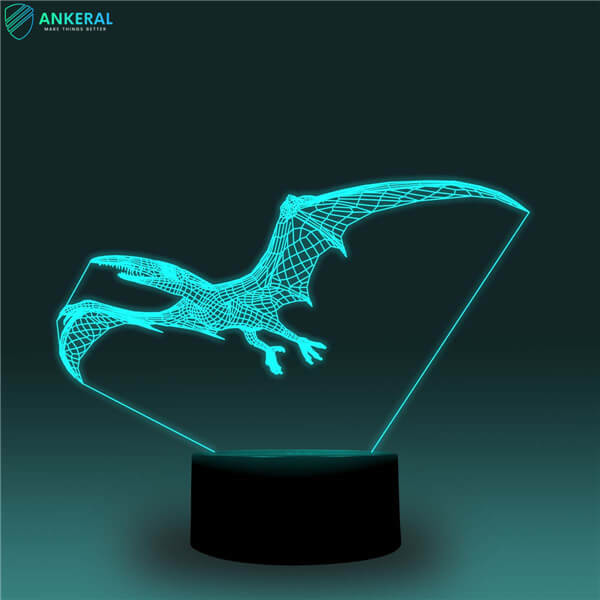Wholesale Creative Custom Dinosaur 3D LED Lamp APP Control Best Quality from china suppliers