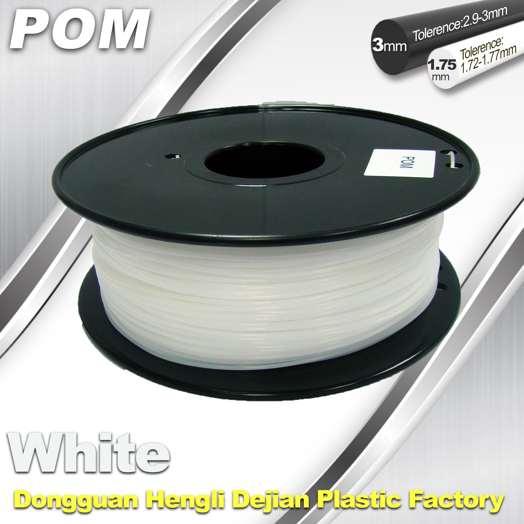 Wholesale 3D Printer POM Filament Black and White 1.75 3.0mm High strength POM filament from china suppliers
