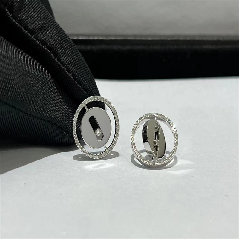 Wholesale Custom 18k White Gold Diamond Earrings Messika Diamond Earrings For Women from china suppliers