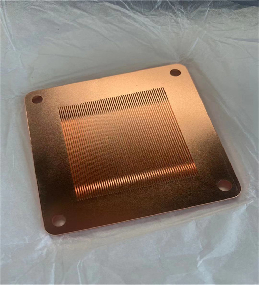 Wholesale Slotting Copper Cold Plate Heat Sink , Microgrooved Skived Fin Heat Sink from china suppliers