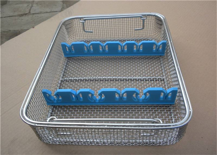 Wholesale Decorative  Custom Silver Rectangular Wire Mesh Basket For Clean Smooth Medical/stainless steel wire mesh baskets lid from china suppliers