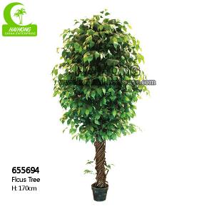 Wholesale Real Touch 170cm High Artificial Ficus Tree , Silk Artificial Tree For Office from china suppliers
