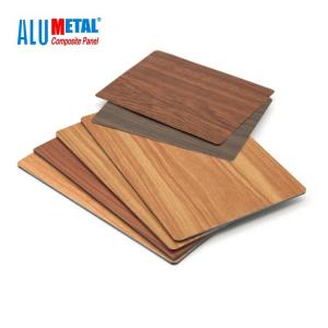 Wholesale 5mm AA3003 Wooden Aluminum Composite Panel 4x8 Sheets Mirror Surface from china suppliers