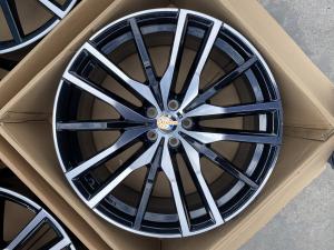 Wholesale 5x112 22 Inch Black Alloy Wheels , ET37 Forged Aluminum Rims from china suppliers