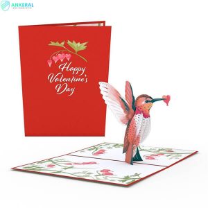 Valentine’s Day Hummingbird 3D Pop-up Cards Love Pop-up Card