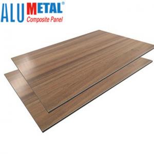Wholesale 5mm Wooden Brushed Aluminium Composite Panel High Glossy from china suppliers