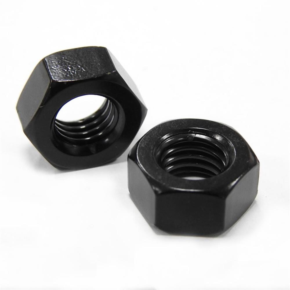 Wholesale 3/8 1/2 GR 2 Blacken Heavy Duty Hex Nuts High Strength Zinc Plated DIN934 from china suppliers