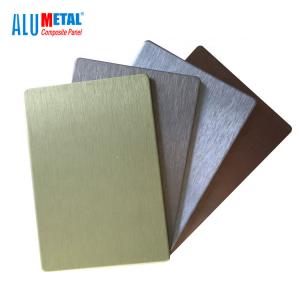 Wholesale Anodized 0.08mm Brushed Aluminum Composite Panel Sheet Cladding 1220mm LDPE Core from china suppliers
