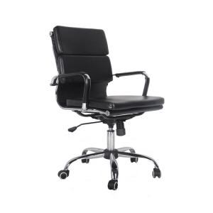 Wholesale Middle Back Modern Manager Office Chairs Black Coating Sled Frame from china suppliers