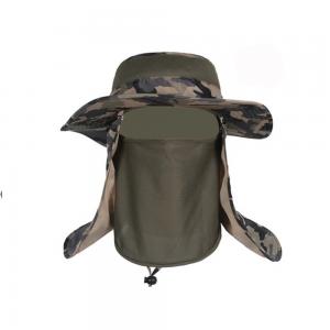 Wholesale 100% Cotton Sun Protection Mens Hiking Boonie Hat With Neck Flap Plush Style from china suppliers