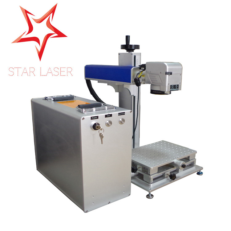Wholesale Blue 10W Fiber Laser Marking Machine , Pipe Laser Marking Engraving Machine from china suppliers