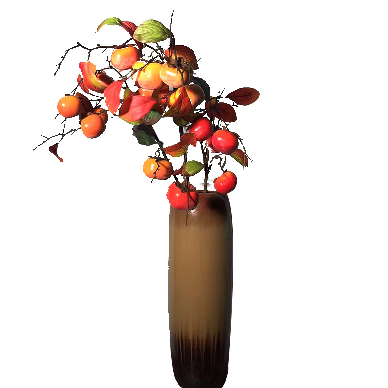 Wholesale Anti Fading Artificial Persimmon Red Fruit Tree Home Desktop Soft Decoration from china suppliers